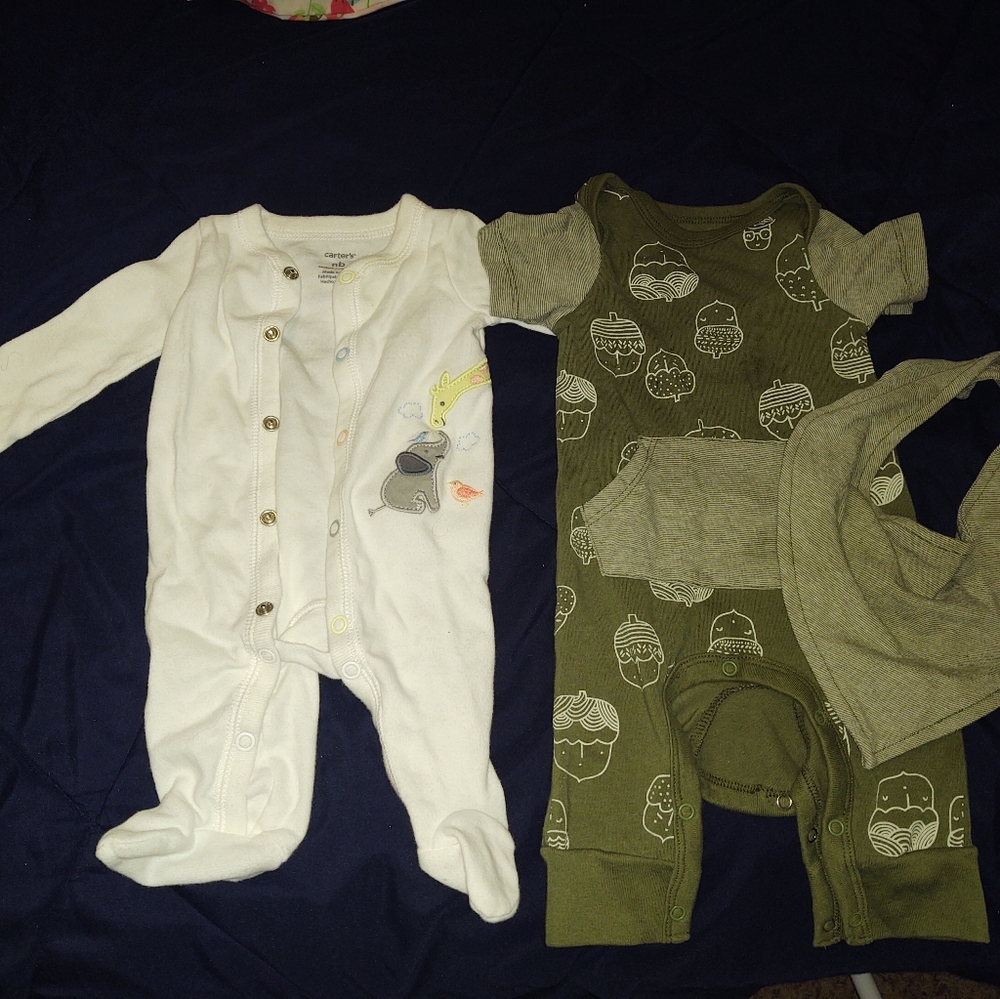 Two newborn baby boy outfits